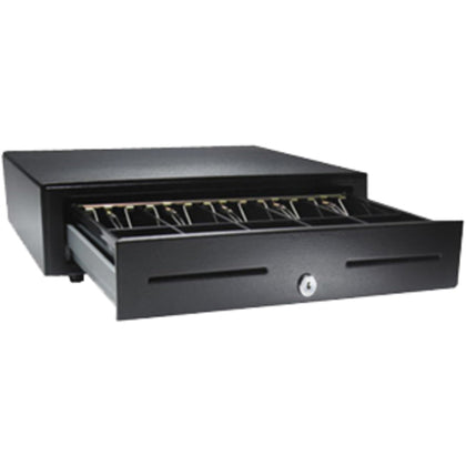 APG Vasario VB320 Cash Drawer 16x16 for POS (Black, 24V Printer-Driven) - VB320-1-BL1616