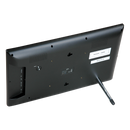 Rear view of the ChefTAB+ 14-inch kitchen display, showing the stand, USB and DC-in ports