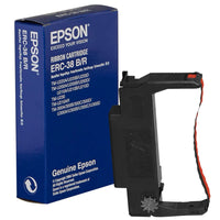 Epson ERC-38BR black and red impact printer ribbon cartridge