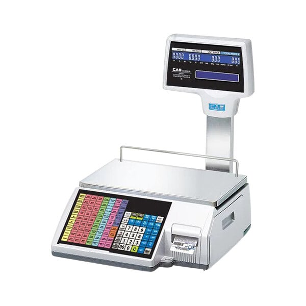 CAS CL-5500R label printing scale with pole display
