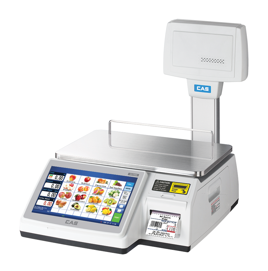 CAS CL7200 touchscreen label printing scale