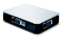 CAS PDN POS interface scale with stainless steel platter and blue LED operator and customer displays