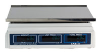 CAS S-2000 price computing scale customer display rear view