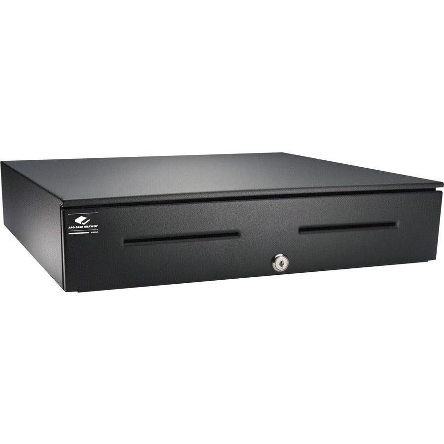 APG Series 4000 Cash Drawer 18" x 16" – Heavy Duty POS Drawer (Black, Printer Driven)
