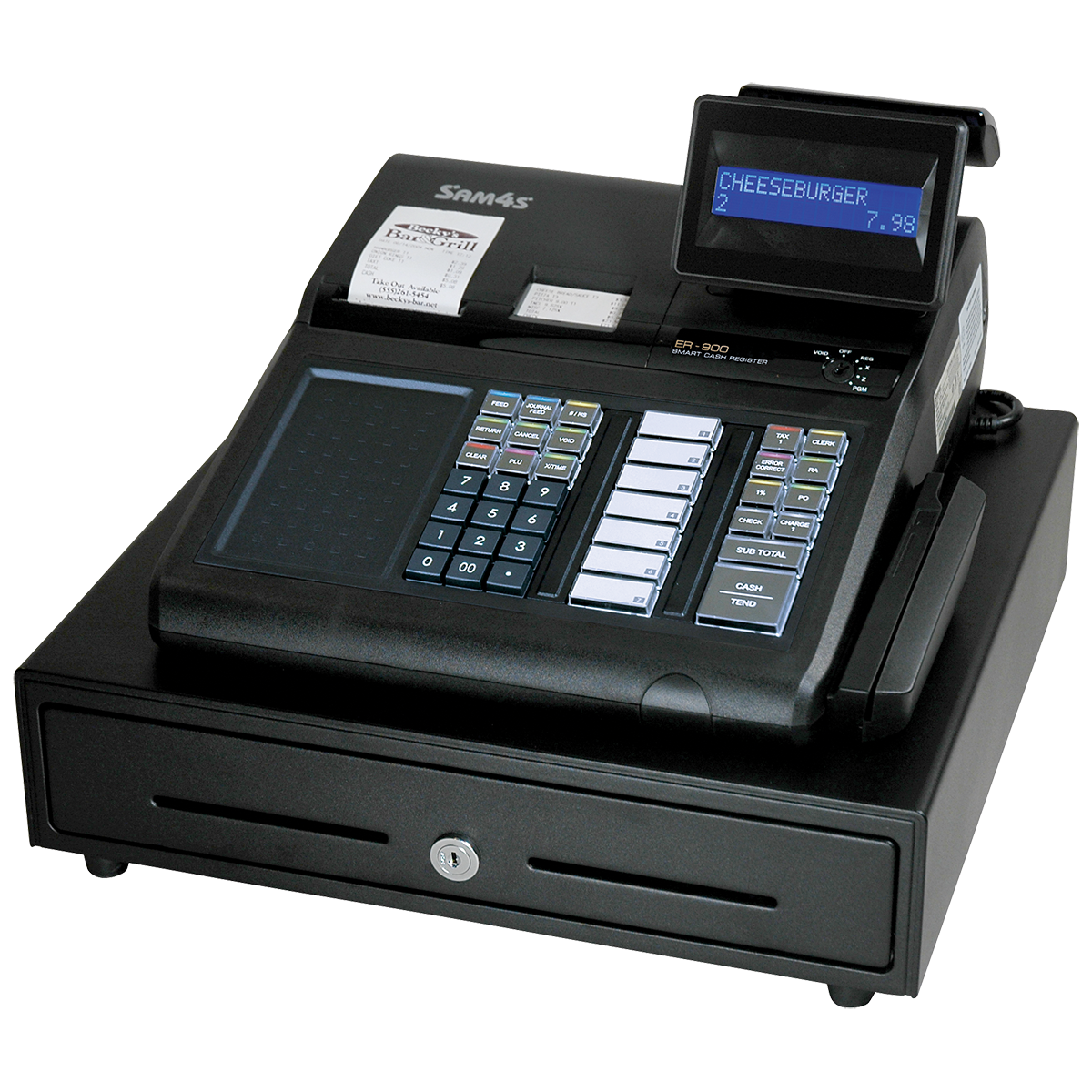 SAM4S ER-915E Raised-Key Dual-Printer Cash Register With Ethernet