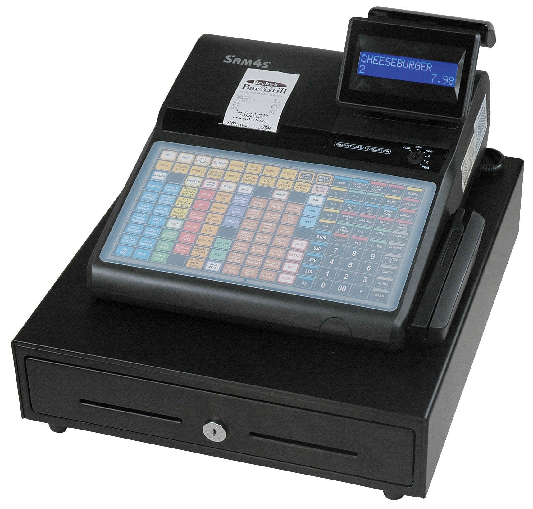 SAM4S ER-920E Flat-Keyboard Single-Printer Cash Register With Ethernet