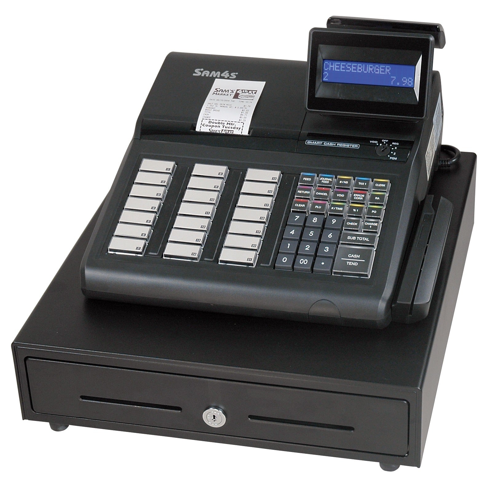 SAM4S ER-925E Raised-Key Single-Printer Cash Register With Ethernet