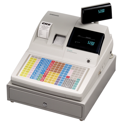 Older Samsung ER-5200 cash register, a related model that is not the ER-5200M