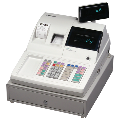 Older Samsung ER-5215 cash register, a related model that is not the ER-5215M