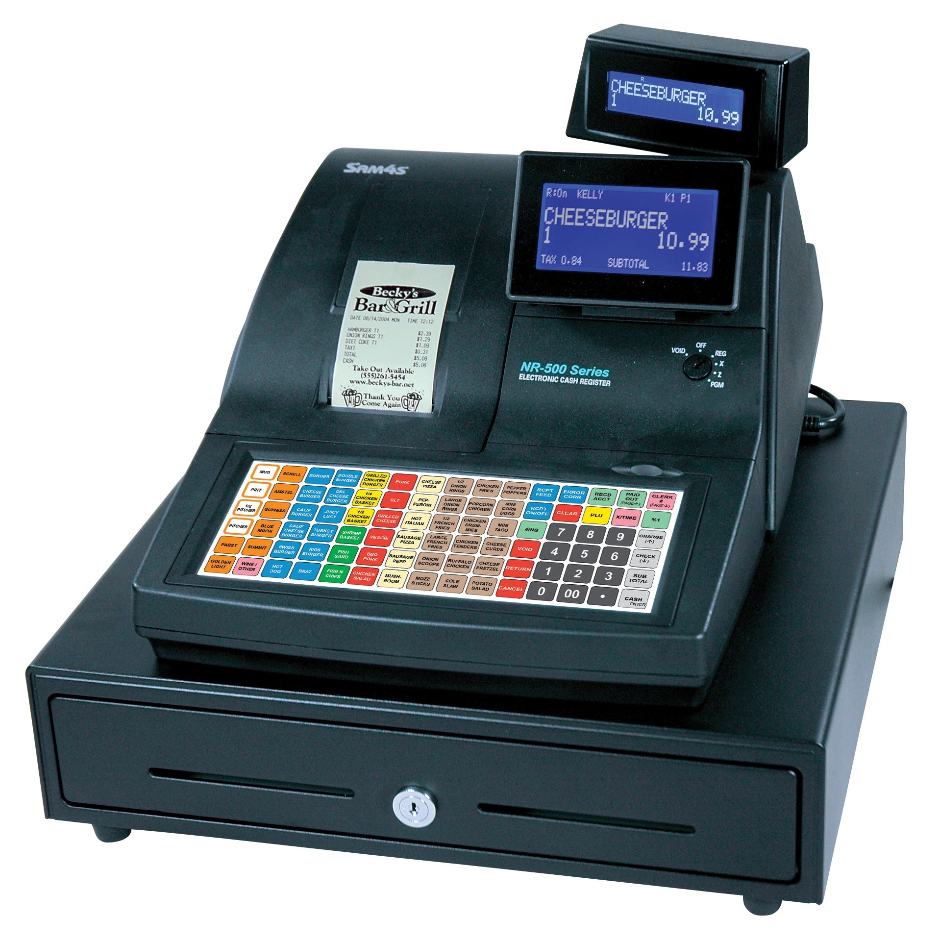 SAM4S NR-510BE Flat-Keyboard Cash Register With Ethernet