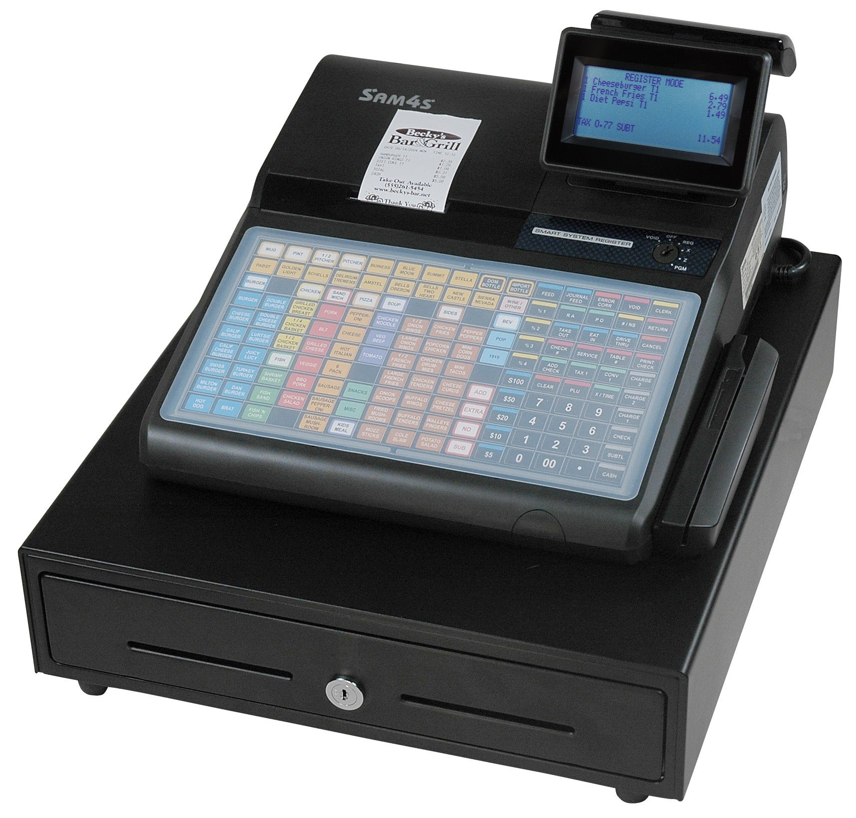 SAM4S SPS-320 Flat-Keyboard Single-Printer Cash Register