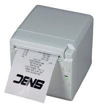 SNBC BTP-S80 white receipt printer, front-left view